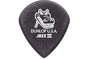 JIM DUNLOP Púas Gator Grip Jazz III XL, Saco de 6, 1,4mm