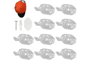 TEKONDA 10 Stück Cap Halterung Wand Mützen Aufbewahrung Kleiderhakenleiste Kappenhalter Cap Halter für Wandmontage Wandmontage Schal Gürtel Haar Krawatte