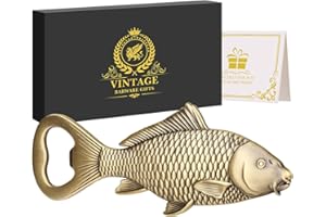 LULLEA Ouvre-bouteille carpe bière en forme de poisson, idée cadeau pêcheur, décoration poisson, cadeaux pour pêcheur homme, cadeau pour la fête des pères, anniversaire, cadeau pour papa, grand-père