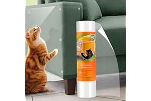 AnExer Protector de Muebles Gatos, 30 * 300cm Adhesivo Protector Sofa Gatos Arañazo con 30 Tornillos, Transparente Protectores de Sofa para Gatos Pegatina Protectora para Sofá Muebles Puerta Pared