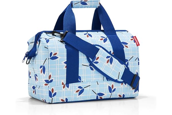 reisenthel Allrounder M Sac de Voyage 40 cm, Leaves Blue, 40 cm, Sac de Voyage