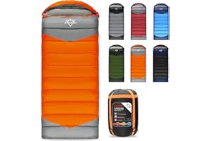 ETGLCOZY Sleeping Bags for Adults Kids, Ultralight Compact w/Compression Sack for Warm & Cold Weather Camping Essentials for Backpacking Hiking Travel Indoor - Unisex Boy Girl Man Woman