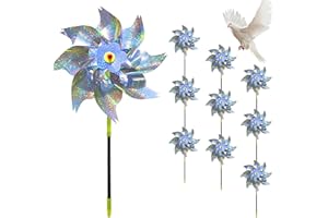 SMD35 Windmill Garden – Pack of 10 Reflective Windmill Children's Wind Chimes Children's Wind Turbines Windmill Balcony Garden Decoration for Patio Home Yard Party
