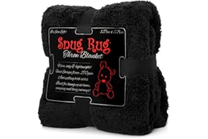 Snug Rug Coperta Divano Coperta Plaid Morbida Sherpa Edizione Speciale Coperta in Pile Morbidissimo Pregiato 127 x 178 cm (Nero)