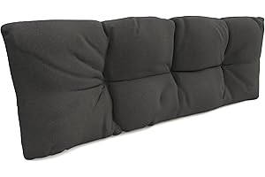 POKAR Coussin Matelassé pour Palettes Euro - 1x Dossier 120cm x 40cm x 12cm, en Mousse formée à Froid, très Confortable, Canapé de Jardin, Intérieur et Extérieur, sans Palette, Anthracite