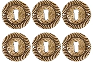 iplusmile 6 Pièces Cache-Trous De Serrure Ronds En Laiton Vintage 1.57 Pouce Décoratifs Pour Meubles Tiroirs Et Armoires Style Antique