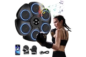 Vulaop Music Boxing Machine,LED Elektronische Musik Boxing Machine mit Boxhandschuhen,9 Geschwindigkeitsmodi und Zählmodus Unterstützt Bluetooth,Fokus Agility Training ﻿ ﻿ ﻿