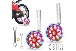 SHENGRUILI Roues de Support pour vélo d'enfant,Roues Stabilisatrices,Roulette pour vélo Enfant,Vélo Roue Auxiliaire,Stabilisateurs velo Enfant,Roues d'entraînement Réglables pour Enfants