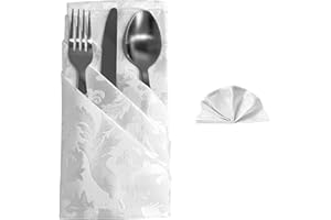 GIOVANNI DOLCINOTTI MADE IN ITALY GDN |Set Tovaglioli 6 pezzi Natalizi bianco Jacquard 45x45 cm - 100% Made in Italy