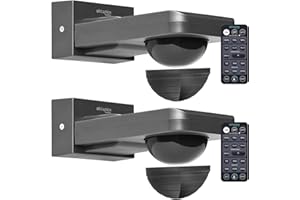 OKTAPLEX MOTION Oktaplex 2er Set Tea schwenkbarer Bewegungsmelder Aussen 360 Grad inkl. Fernbedienung Infrarot-Sensor IP65 9m Reichweite 230V Bewegungssensor anthrazit