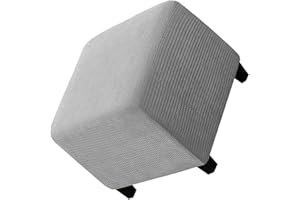 JORTUIO Ottomane Fußhocker Schonbezug Hockerbezug Quadratisch 40x40/50x50/60x60 Stretch Samt Husse für Fußhocker Ottomanischer Hocker-Bezug Überzug Hocker Protector Waschbar ( Color : #8 , Size : 60x60x40cm )
