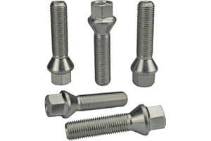 ‎HASKYY HASKYY 10 Radschrauben I M14x1,25x50mm Kegelbund Kegel I Zink Silber I I SW 17mm I