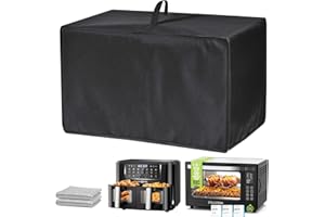 LASESASIES Housse de protection contre la poussière pour friteuse à air, en nylon résistant à la chaleur, à l'eau et à la poussière, convient pour la protection de la friteuse à air chaud Cosori, avec double