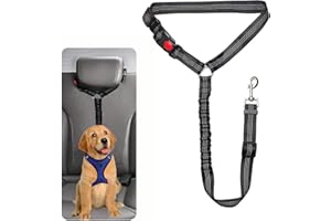 SWAUSWAUK Cintura Sicurezza Cani per Auto - Cintura di Sicurezza per Cani di Piccola Taglia Cane di Taglia Media (Nero)