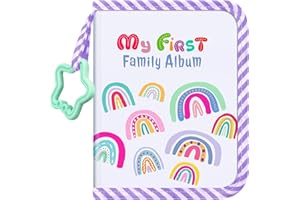 Fintie Album fotograficzny dla niemowląt, 18 x 6 cali, 18 zdjęć, mój pierwszy album rodzinny, książka, z miękką okładką z materiału i haczykami, dla noworodków/małych dzieci / baby shower, prezent