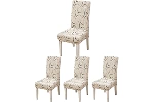 ARNTY Coprisedie con Schienale 4/6 Pezzi, Coprisedia Elasticizzati con Schienale, Jacquard Coprisedia Lavabile Moderno Copri Sedia per Moderna Sala da Pranzo Hotel Ristorante