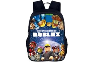 PQKL-party Roblx Backpack Roblx Bag,14 Inch Kids Backpack for Boys,3d Printed Cosplay Anime Bag for Aged 3-5 Years, Gifts for Fans