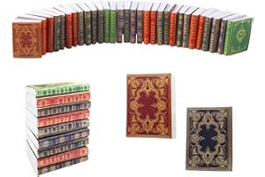 BLMHTWO 30 pezzi libri della casa delle bambole, mini libri decorazione della casa delle bambole in scala 1:12 miniature libri della casa delle bambole multicolore scrivibile accessori per la casa