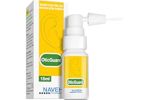 NAVEH PHARMA Otic Guard Natural Ear Spray 3 in 1 Herbal-Oil Blend for Ear Infections, Ear Pain, and Itchy Ears Ear Wax Removal Kit Ear Wax Softener for Clogged Ear Relief and Swimmer’s Ear (15ML)