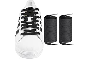 ENDOTO 8MM Płaskie Sznurowadła do Adidas Superstar Butów Trampki Sneakersy, Sznurowadeł Zamiennik do Buty Sportowe Shoelaces Replacement