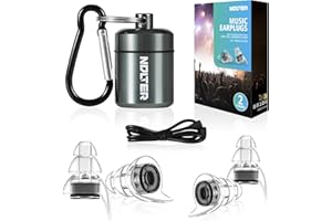 NDLTER 2 Paires D'écouteurs de Concert Hi - FI, Réutilisable Liquid Silicone Earbuds Avec une Réduction du Bruit de 23db, Protégez Votre écoute, Maintenez la Clarté de Votre Musique et L'expérience