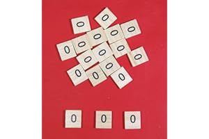 celloexpress Pack of 50-0 Scrabble Tiles - Same Number Bags - 50 Wooden Tiles - 18.1mm x 20mm x 5.2mm For Crafting and Scrapbooking