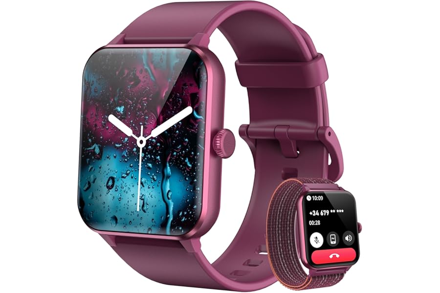 Blackview Smartwatch for Men and Women, Make and Answer Calls, 1.85 Inches Smart Fitness Watch, Heart Rate Monitor, Sleep Monitor, Calculators for Android iOS