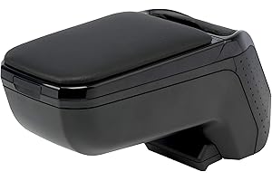 Armster Rati Accoudoir Spécifique Accoudoir Noir 2 pour Fiat 500 (2016-). avec Compartiment de Rangement et Pliable.
