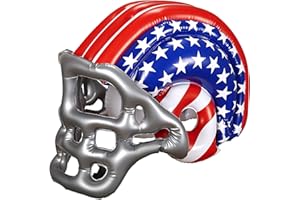 W WIDMANN MILANO PARTY FASHION WIDMANN 04867 ? Inflatable Football Helmet with American Stars and Stripes, One Size