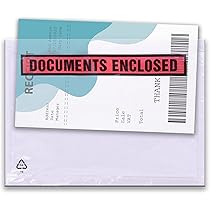 1000 Pack UPS Shipping Label Pouches 6.5" X 10" - Packing Slip Envelope Sleeves With Self-Adhesive Peel & Seal - Clear Plastic & Waterproof Mailing Envelopes Ideal For Invoice & Packaging