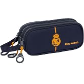 Real Madrid 24/25 &ndash; Triple Zip Children's Pencil Case, Ideal for Children from 5 to 14 Years, Comfortable and Versatile, Qual