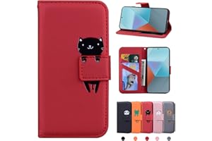 Rostsant Funda Xiaomi Redmi Note 13 Pro 5G Carcasa de Cuero PU Magnético Dibujos Animados Funda a Libro Xiaomi Redmi Note 13 Pro con Cartera Funda para Xiaomi Redmi Note 13 Pro 5G Negro
