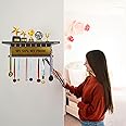 Odestar Medal AwardsRack Premier Award Medal Display Rack and Trophy Shelf- Large-Brown (Design 3)