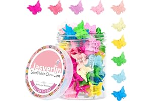 JASVERLIN Hårklämmor i fjärilsform, plast, för flickor, kvinnor, pojkar, fjärilar, Y2K-festivaltillbehör, 50 st, 10 färger me