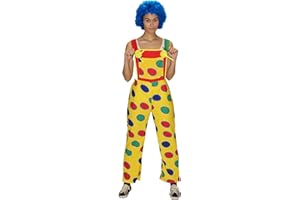 Foxxeo Clown Dungarees Clown Costume Circus Jester for Women S - XXXL