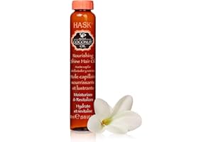 HASK Ampułki olejku do włosów Monoi Coconut, do wszystkich rodzajów włosów, 18 ml