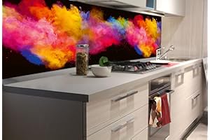 Dimex Küchenrückwand Folie Selbstklebend Explosion VON FARBIGEM Pulver 180 x 60 cm | Klebefolie - Dekofolie - Spritzschutz für Küche | Made in EU