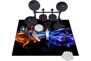 JAEVKWZY Schlagzeugteppich Elektrisches Schlagzeug Teppich Drum Teppich Professionelles rechteckiges Schallschutz Trommelmatte Music Carpet Innen und Außen Trommelteppich für Studio Wohnung 200 x 180 cm