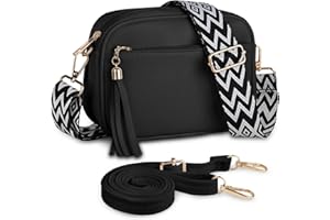 Kememo Small Cross body Bag for Women, Faux Leather Handbags & Shoulder Bags Camera CrossBody Bag with Adjustable Wide Strap for Travel Shopping Work Daily Use