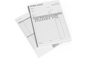 MINERVA PRINT Cartes de temps pour garage et atelier, estimation des coûts, feuilles de temps A5