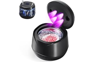 SIMNOBLE Ultrasonic U-V Cleaner for Dentures, Retainer, Mouth Guard, Aligner, Whitening Trays, Toothbrush Head, 45kHz Ultrasonic Jewelry Cleaner, 200ML Ultrasonic Retainer Cleaner Machine at-Home or Travel Use