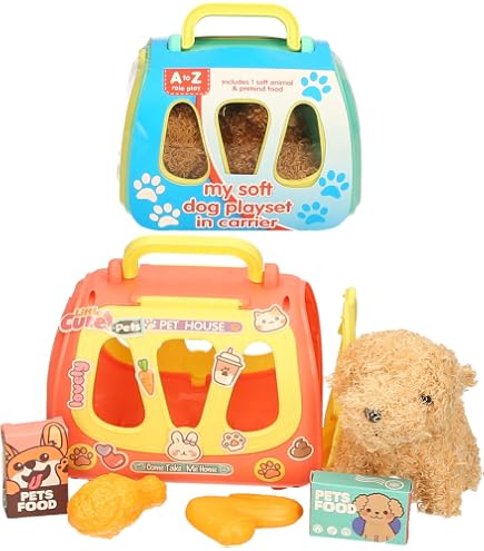 DOLU Toys – Mein Erstes Haustier Spielset Mit Plüschwelpe & Pflege-Zubehör