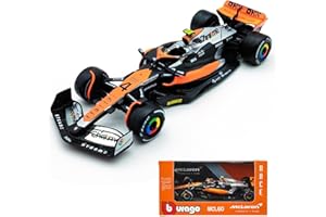 Xiangtat Bburago P2 British GP F1 MCL60 2023 4# Lando Norris 81# Oscar Piastri Modèle de voiture en alliage moulé sous pression (Biao F1 MCL60 No.4)