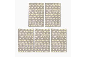 Oilmal Calcomanía de relleno de epoxi, 5 piezas de letras del alfabeto de 3 mm con purpurina gruesa de resina epoxi pegatinas decorativas de letras inglesas, números de resina epoxi UV