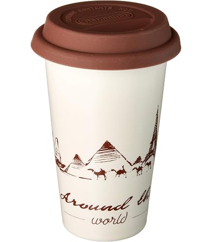 thumbnail: NOVA CERAMICS Reismok 350ml - Roze Afterglow Travel Mug Met Siliconen Deksel