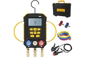 LUTIFIX HVAC Manifold Set di misuratori digitali con 3 pantaloni HVAC 95 Refrigerant Kit pressure Leak Test Program Control System Various Units