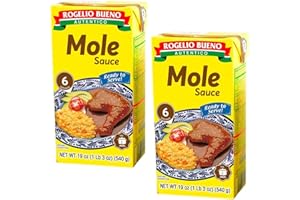 UNIVERSABOR Pack de 2 Moles Listo para Servir Rogelio Bueno – 540 g c/u – Empaque Brick – Sabor Tradicional Mexicano