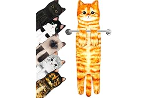 PAT JUUMG Divertenti Asciugamani Gatto,Casa E Cucina Bagno Decorazioni Asciugamano,Idee Regalo Donna Originali,Regali Per Casa Nuova,Regalo Compleanno Per Amanti Dei Gatti/Mamma
