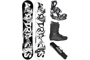Airtracks Snowboard Set Tavola BWF Extra Wide Uomo + Attacchi Master + Scarponi + Sacca Nuovi 155 159 161 165 168 171 cm
