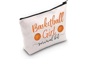 WZMPA Basket Girl Cosmetic Makeup Bag Basket Player Regalo Basket Ragazza Kit di sopravvivenza Trucco Zipper Pouch Bag Basket Formazione Regalo, Ragazza Basket
